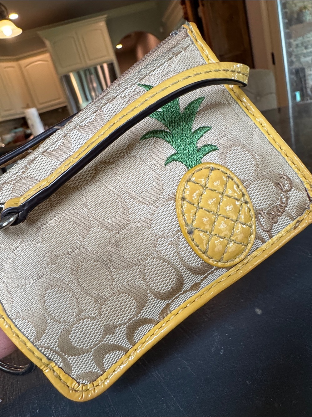 Limited Edition Signature  Pineapple Wristlet Coin ID Holder